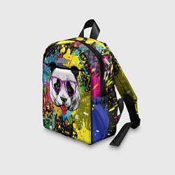 Детский рюкзак Панда хипстер в брызгах краски, цвет: 3D-принт — фото 2