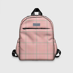 Детский рюкзак Шотландка Розовая, цвет: 3D-принт