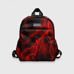 Детский рюкзак МОЛНИЯ RED NEON, цвет: 3D-принт