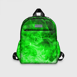 Детский рюкзак ОГОНЬ GREEN NEON, цвет: 3D-принт