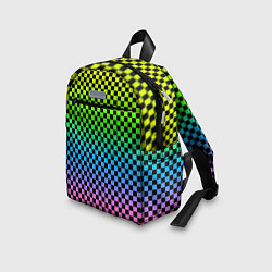 Детский рюкзак РАДУЖНАЯ ШАХМАТКА, цвет: 3D-принт — фото 2