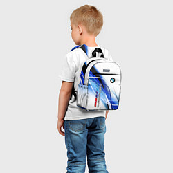 Детский рюкзак BMW волны - blue-white, цвет: 3D-принт — фото 2
