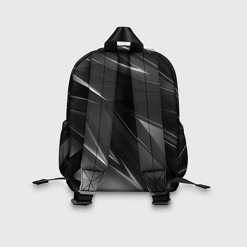 Детский рюкзак GEOMETRY STRIPES BLACK & WHITE / 3D-принт – фото 2