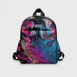 Детский рюкзак Flowers Неон, цвет: 3D-принт