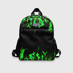 Детский рюкзак GREEN FIRE ОГОНЬ, цвет: 3D-принт