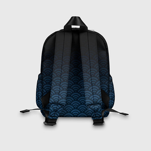 Детский рюкзак Узор круги темный синий / 3D-принт – фото 2