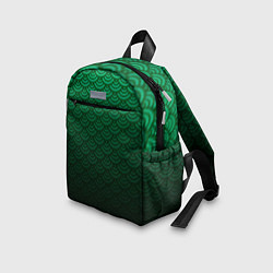 Детский рюкзак Узор зеленая чешуя дракон, цвет: 3D-принт — фото 2