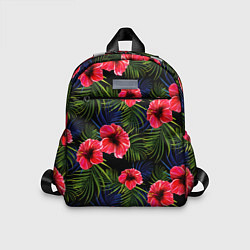 Детский рюкзак Тропические цветы и листья, цвет: 3D-принт