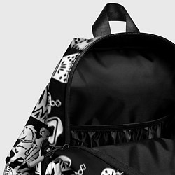 Детский рюкзак Виктор черно-белая с гербом РФ, цвет: 3D-принт — фото 2