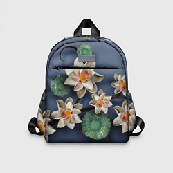 Детский рюкзак 3D стеклянные цветы, цвет: 3D-принт