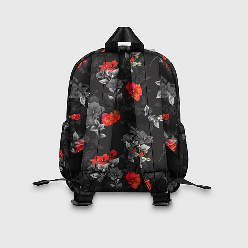 Детский рюкзак Красные цветы / 3D-принт – фото 2