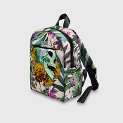 Детский рюкзак Череп в цветах, цвет: 3D-принт — фото 2