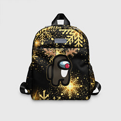 Детский рюкзак AMONG US НОВОГОДНИЙ, цвет: 3D-принт