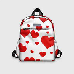 Детский рюкзак Сердечки, цвет: 3D-принт