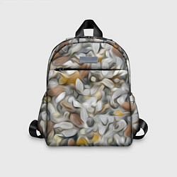 Детский рюкзак Желто-серый каменный узор, цвет: 3D-принт