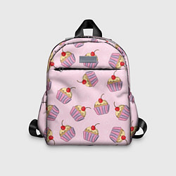 Детский рюкзак Капкейки на розовом, цвет: 3D-принт
