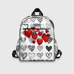Детский рюкзак Сердца, цвет: 3D-принт