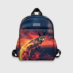 Детский рюкзак Огненная лиса, цвет: 3D-принт