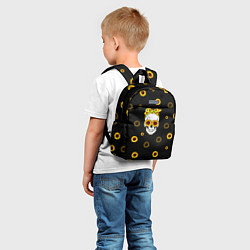 Детский рюкзак Череп и подсолнухи, цвет: 3D-принт — фото 2
