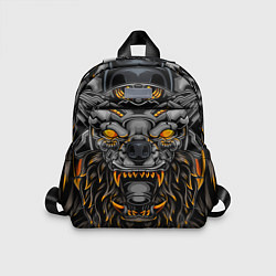 Детский рюкзак Хищный лев киборг, цвет: 3D-принт