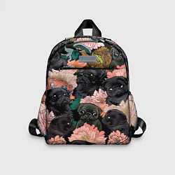 Детский рюкзак Мопсы и Цветы