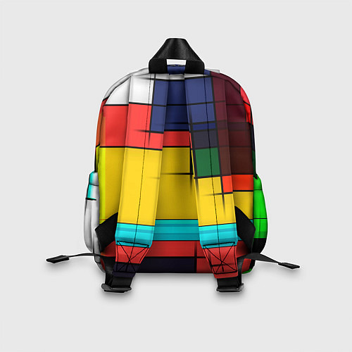 Детский рюкзак Абстрактные фигуры цвета / 3D-принт – фото 2