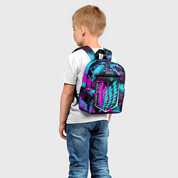 Детский рюкзак НЕОНОВЫЙ РАЗВЕД КОРПУС, цвет: 3D-принт — фото 2
