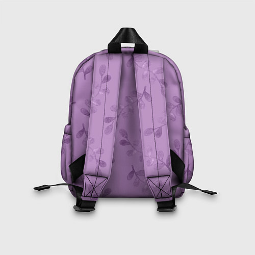 Детский рюкзак Листья на фиолетовом фоне / 3D-принт – фото 2
