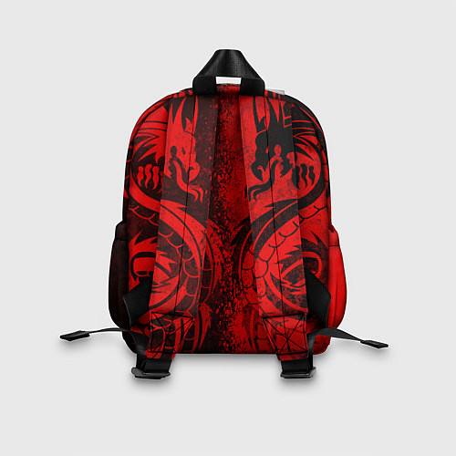 Детский рюкзак BLACK RED DRAGONS TATOO / 3D-принт – фото 2