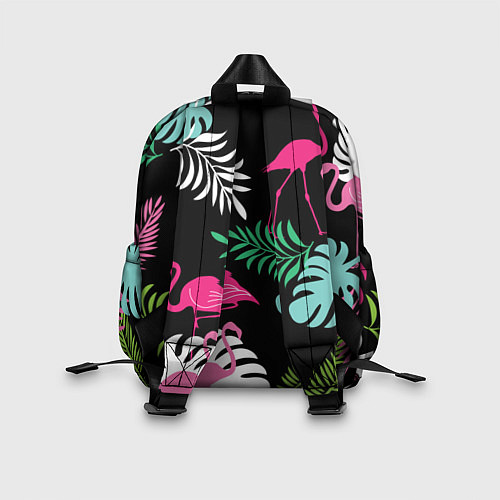 Детский рюкзак Фламинго с цветами / 3D-принт – фото 2