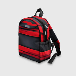 Детский рюкзак Red and Black 3D abstract, цвет: 3D-принт — фото 2