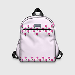 Детский рюкзак Розовые цветы pink flowers, цвет: 3D-принт
