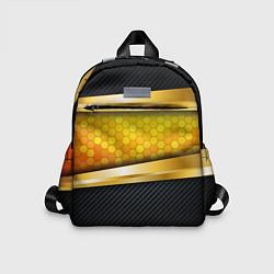 Детский рюкзак 3D ЗОЛОТЫЕ СОТЫ БРОНЯ 3Д, цвет: 3D-принт