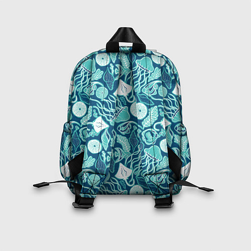 Детский рюкзак Скаты и медузы / 3D-принт – фото 2