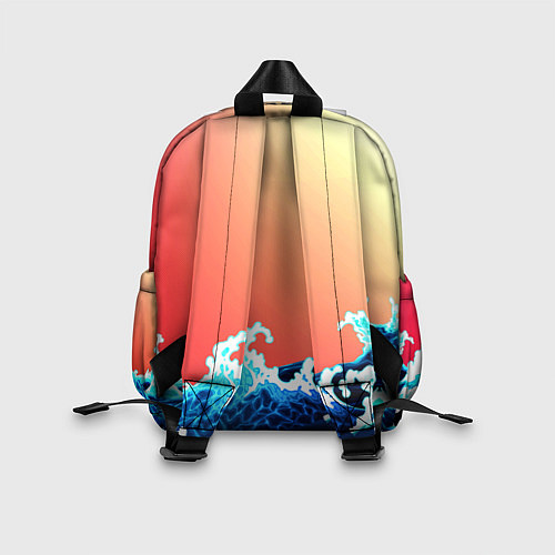 Детский рюкзак Кракен в Море Градиент / 3D-принт – фото 2