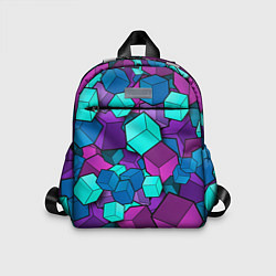 Детский рюкзак СИРЕНЕВЫЕ КУБЫ, цвет: 3D-принт