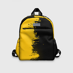 Детский рюкзак ЧЕРНО ЖЕЛТЫЙ ГРАНЖ GRUNGE Z, цвет: 3D-принт