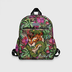 Детский рюкзак Тигр кусает змею, цвет: 3D-принт