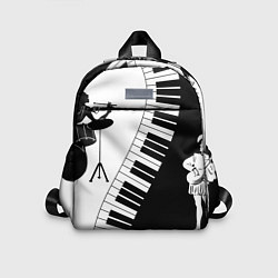 Детский рюкзак Черно Белое пианино, цвет: 3D-принт