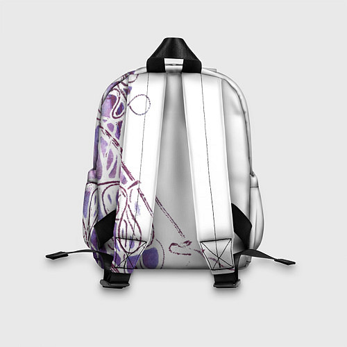 Детский рюкзак Фиолетовые нити / 3D-принт – фото 2