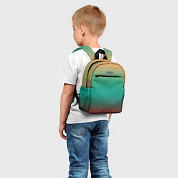 Детский рюкзак Красно-бирюзовый градиент, цвет: 3D-принт — фото 2