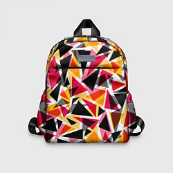 Детский рюкзак Разноцветные треугольники, цвет: 3D-принт