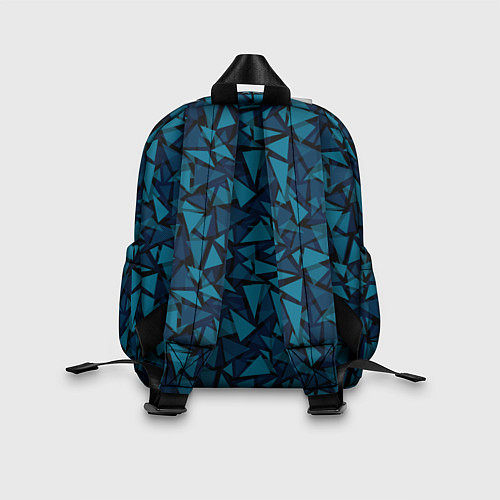 Детский рюкзак Синий полигональный паттерн / 3D-принт – фото 2