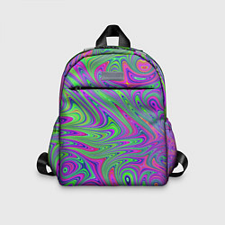 Детский рюкзак Неоновый абстрактный узор, цвет: 3D-принт