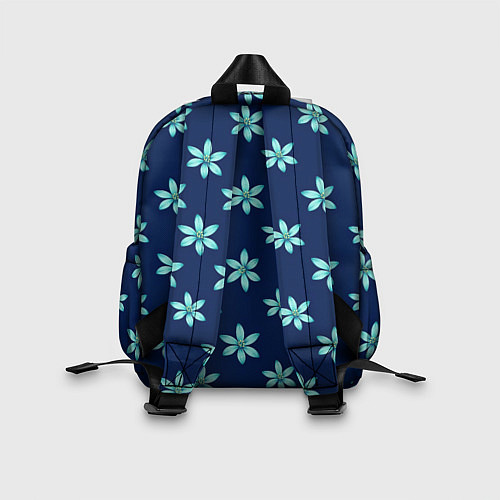 Детский рюкзак Цветы Голубые / 3D-принт – фото 2
