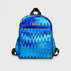 Детский рюкзак Синий-голубой абстрактный узор, цвет: 3D-принт