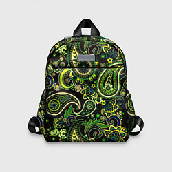 Детский рюкзак Ярко зеленые славянские узоры, цвет: 3D-принт