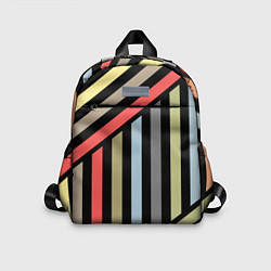 Детский рюкзак Абстрактный полосатый узор, цвет: 3D-принт