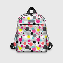 Детский рюкзак Горох разноцветный, цвет: 3D-принт