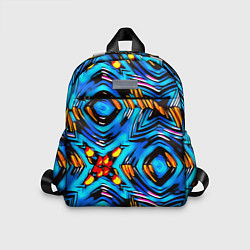 Детский рюкзак Желто-синий абстрактный узор